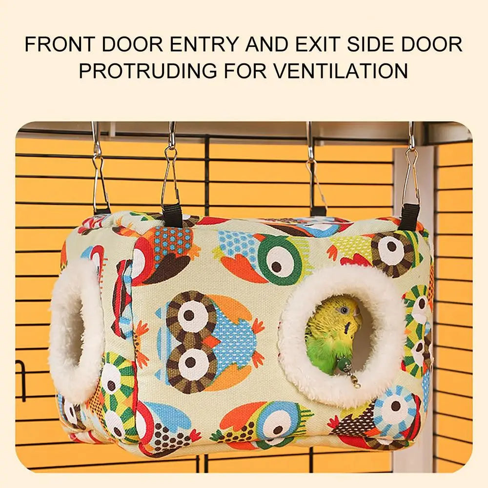 Parrot Warm Nest Thick Bird Bed Warm Snuggle Hut Washable Bird Nest House Parrot Hideway Bed Sleeping Bed For Parrot Parakeet