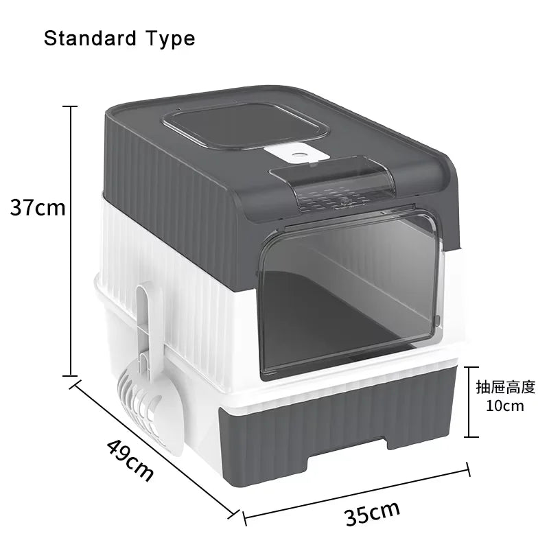 Cat Litter Box Large Rechargeable Self-cleaning Litter Box for Cat Fully Enclosed Toilet Large Capacity Cat Products