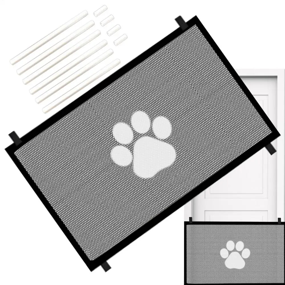 Pet Dog Barrier Fences With 6Pcs Hook Pet Isolated Network Stairs Gate New Folding Breathable Mesh Playpen For Dog Safety Fence