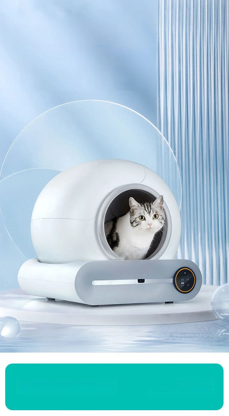 Smart Cat Litter Box for Pets Automatic Cleaning Electric Large Deodorizing Cat Toilet Fully Enclosed Automatic Cat Litter Box