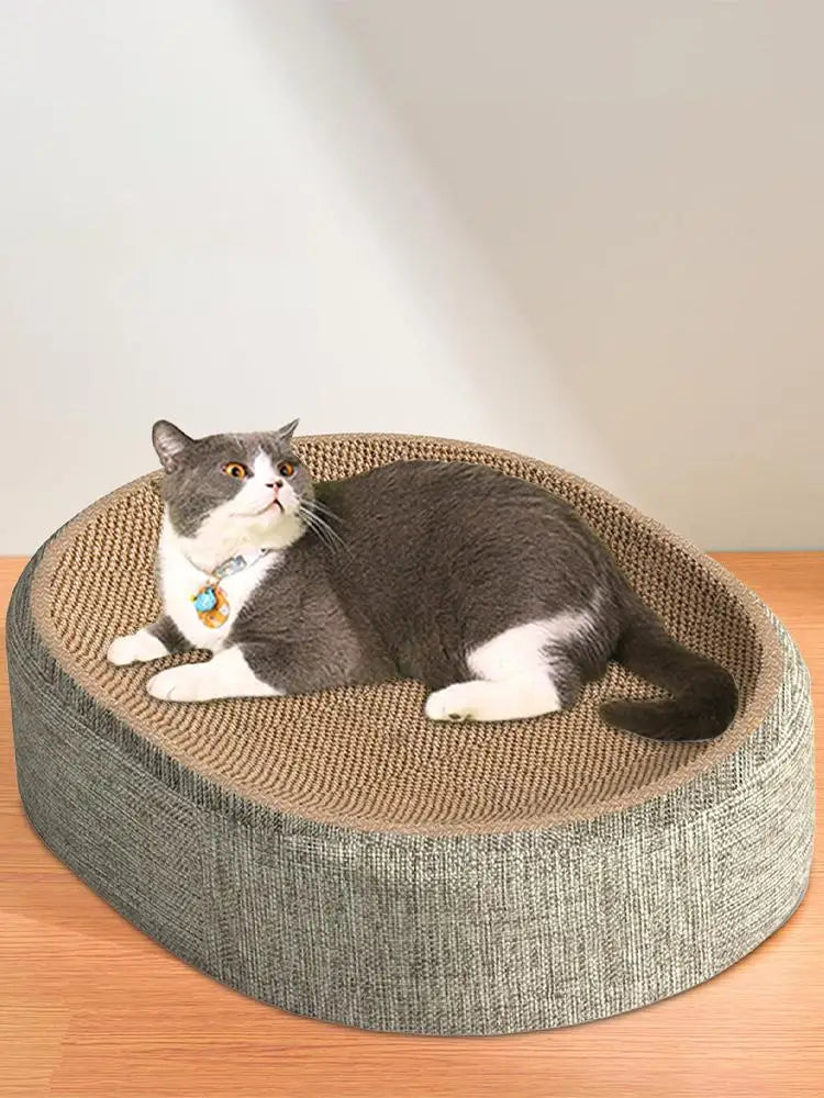 Cat Scratcher Oval Cat Scratch Pad Bowl Nest Multifunctional Pet Sleeping Mat Cat Scratcher Pad Pet Bed Durable Cat Scratcher