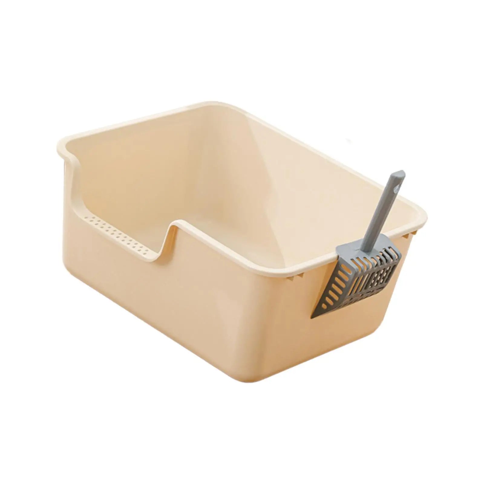 Semi Enclosed Cat Litter Box with High Side Large Capacity Anti-Splashing Kitten Toilet Tray Cat Litter Basin Pet Supplies