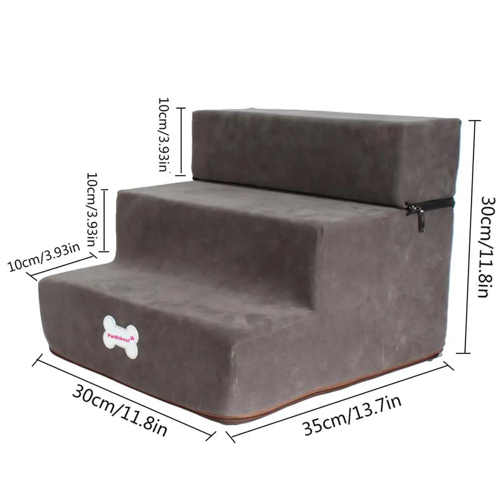 Hot Dog House Dog Stairs Pet 3 Steps Stairs For Small Dog Cat Pet Ramp Ladder Anti-slip Removable Dogs Bed Stairs Pet Supplies