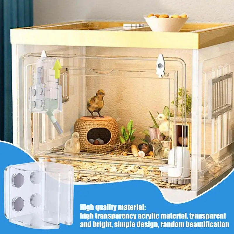 Hamster Water Bottle Stand Transparent Feeder Bracket For Squirrels Leakproof Hamster Water Bottle Magnetic Holder For Small