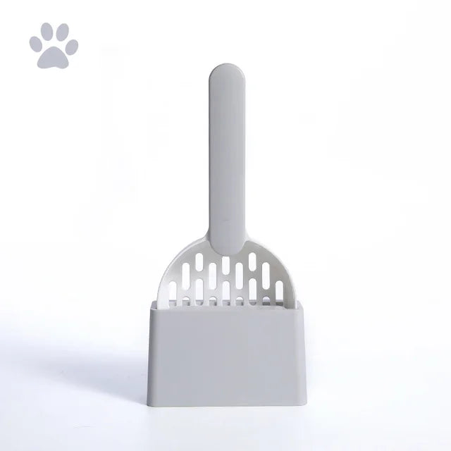 Cat Litter Scoop Plastic Cat Litter Shovel With Base Self Cleaning Cat Litter Box Shovel Kitten Toilet Clean Tools Cat Supplies