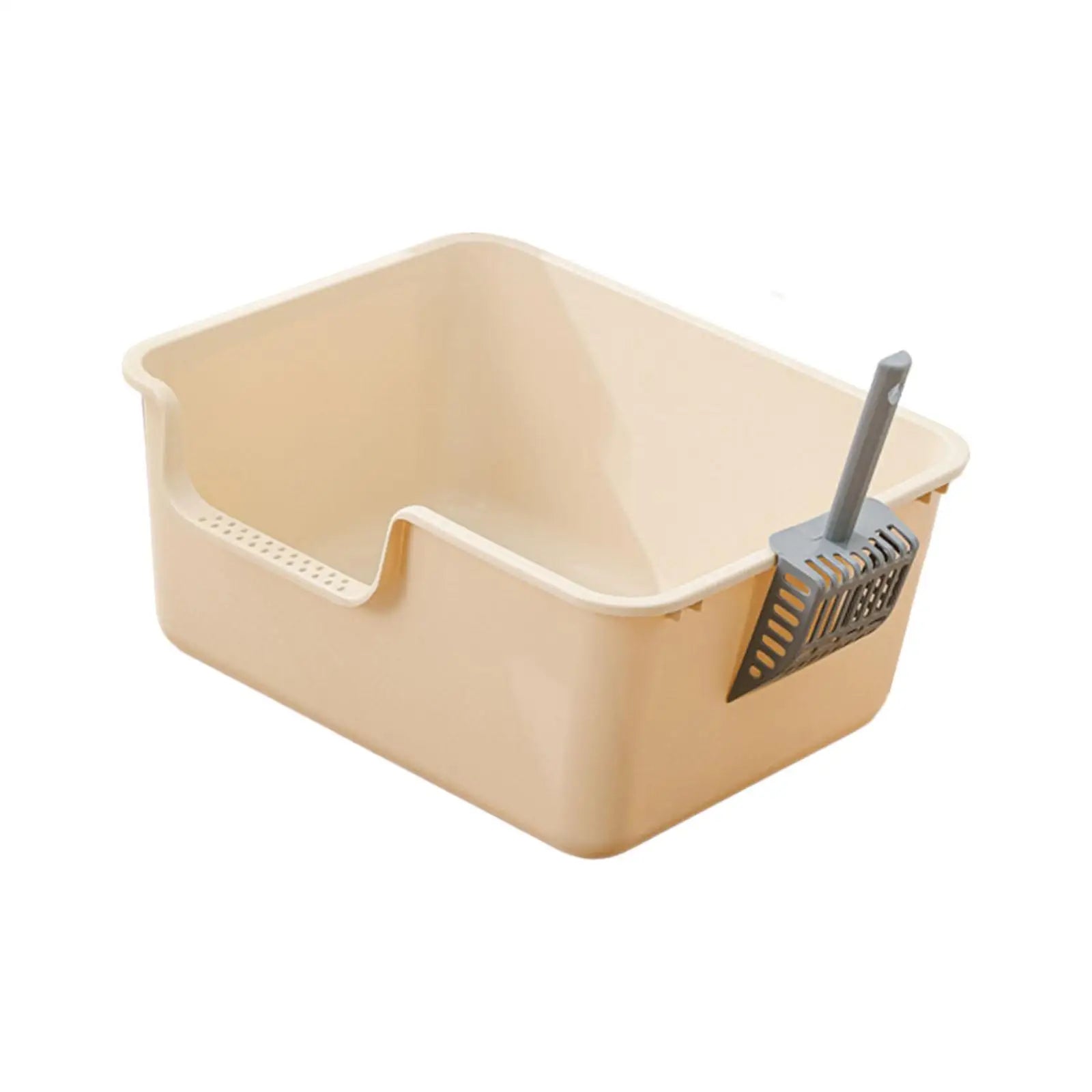Semi Enclosed Cat Litter Box with High Side Large Capacity Anti-Splashing Kitten Toilet Tray Cat Litter Basin Pet Supplies