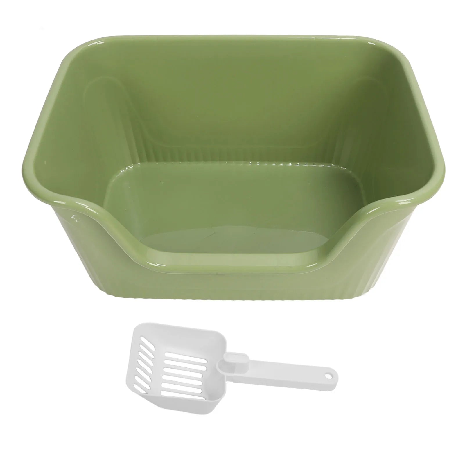 Large Cat Litter Box High Sides Anti Splashing Easy to Clean Simple Look Open Cat Litter Box for Large Cats Large Cat Litter Box