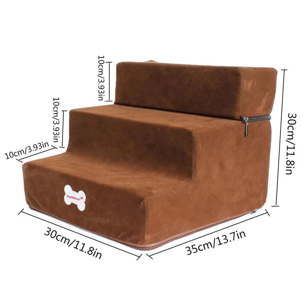 Hot Dog House Dog Stairs Pet 3 Steps Stairs For Small Dog Cat Pet Ramp Ladder Anti-slip Removable Dogs Bed Stairs Pet Supplies
