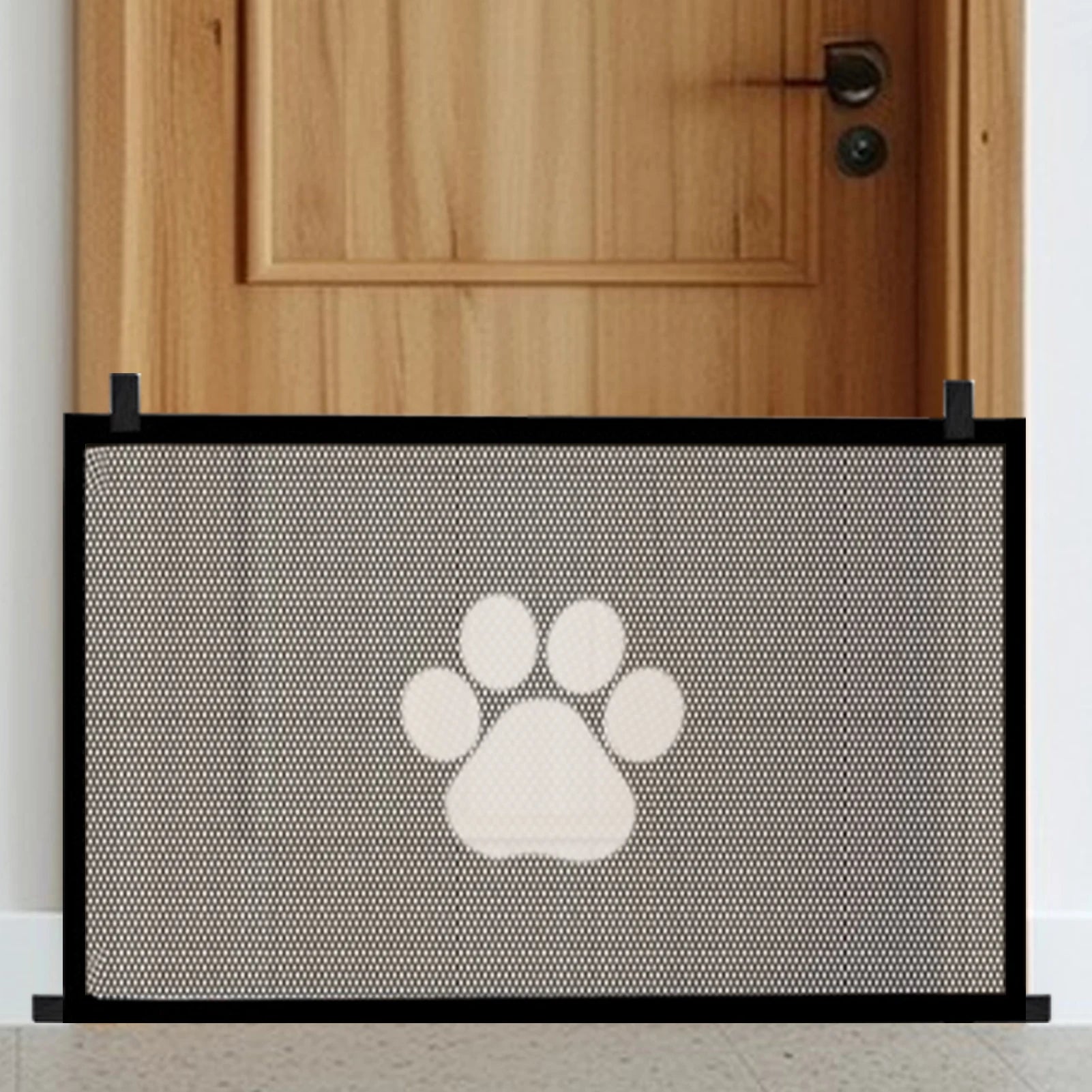 Pet Dog Barrier Fences With 6Pcs Hook Pet Isolated Network Stairs Gate New Folding Breathable Mesh Playpen For Dog Safety Fence