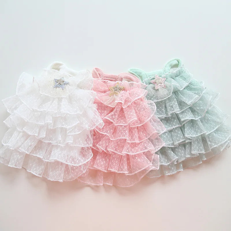 Cat Spring/summer Dress Full of Star Wedding Sweet Dog Pet Dress Cat Dress