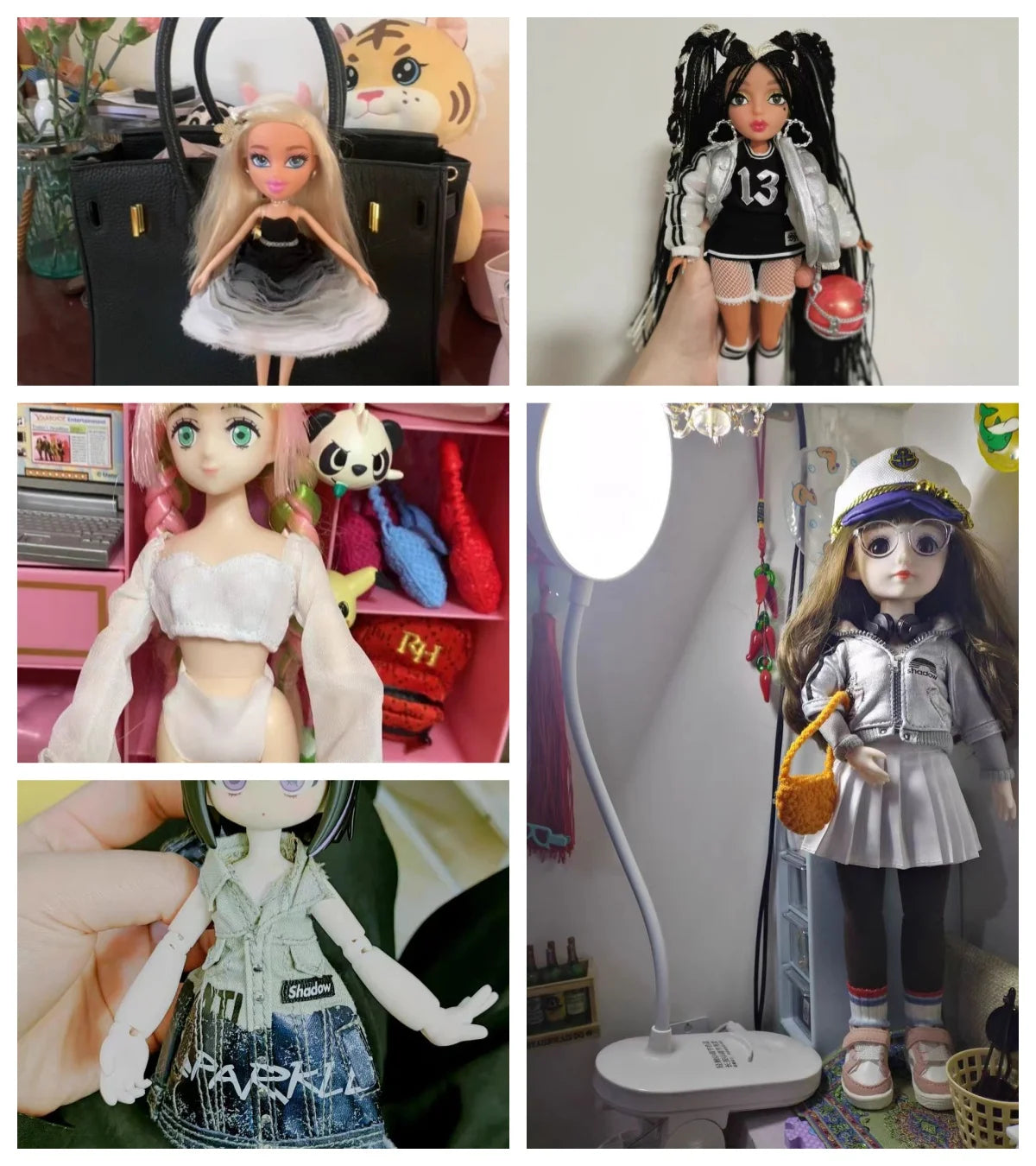 6 points doll clothes ob22 baby clothes rainbow big sister Lijia small cloth 30cm long legs cat dress 2