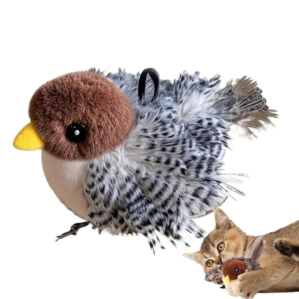 Flappy Bird Interactive Cat Toy USB Rechargeable Pet Cat Plush Toy Flapping Bird Toy Stimulate Hunting Instincts Remote Control
