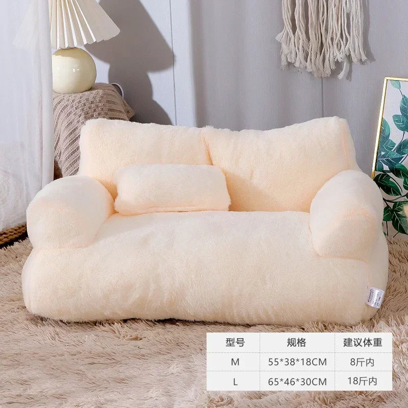 Plush Cat Bed House Sofa Beds Washable Warm Pet Dog Nest Comfortable Cat Cushion Dog Sleep Winter Furniture