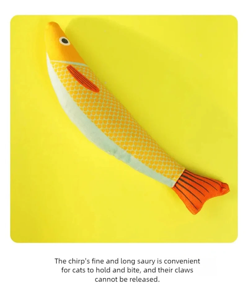 Cat toys mint fish simulation, grinding teeth, biting and teasing, durable and soothing, mint cat toys