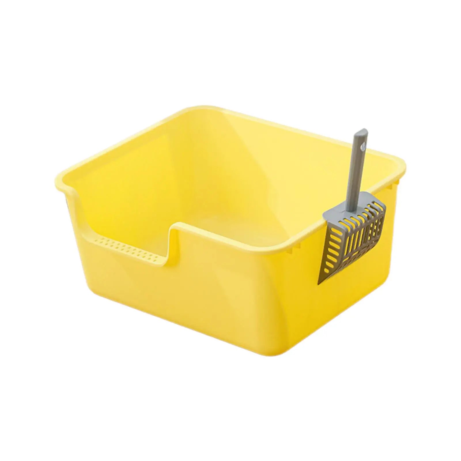 Semi Enclosed Cat Litter Box with High Side Large Capacity Anti-Splashing Kitten Toilet Tray Cat Litter Basin Pet Supplies