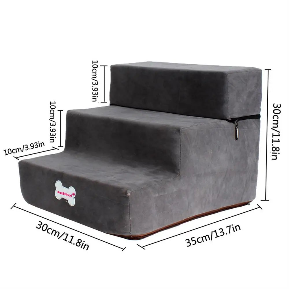 Hot Dog House Dog Stairs Pet 3 Steps Stairs For Small Dog Cat Pet Ramp Ladder Anti-slip Removable Dogs Bed Stairs Pet Supplies