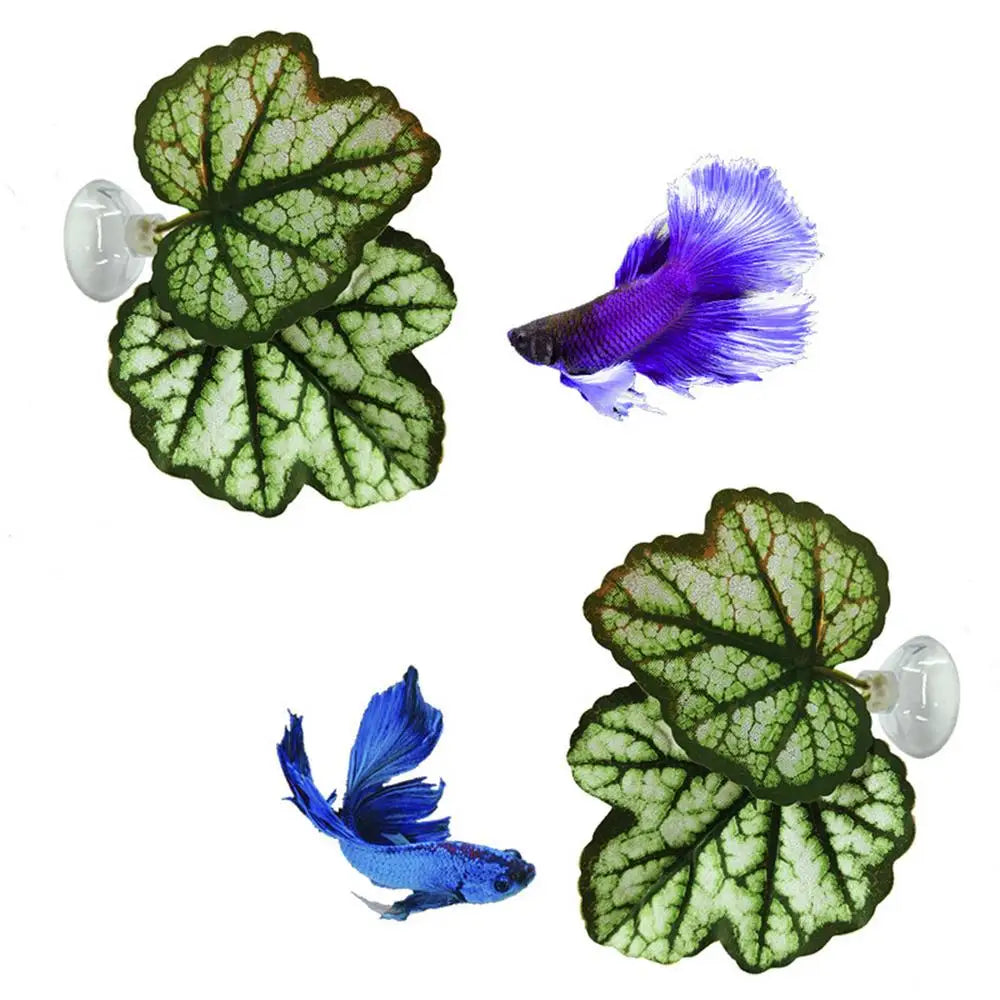 Betta Fish Leaf Hammock Fish Tank Accessories Betta Fish Leaf Bed Pad Plant Leaf Pad Fish Spawning Grounds Breeding Resting Bed