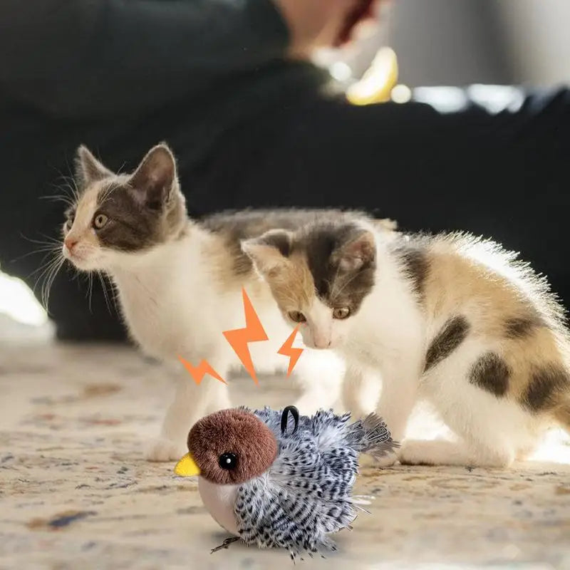 Flappy Bird Interactive Cat Toy USB Rechargeable Pet Cat Plush Toy Flapping Bird Toy Stimulate Hunting Instincts Remote Control