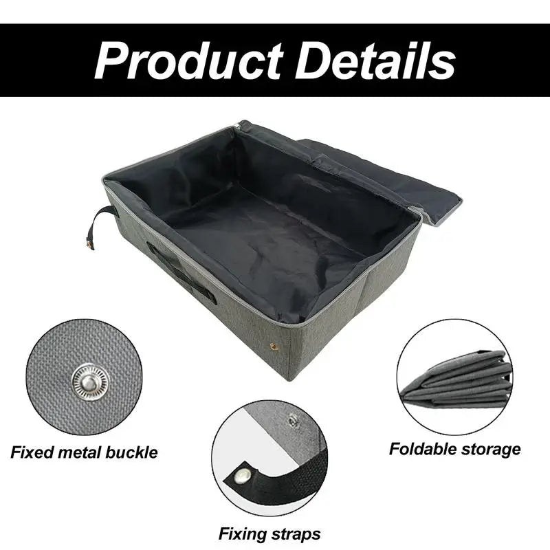 Collapsible Travel Cat Litter Box Portable Collapsible Cat Litter Box Travel Litter Box For Kitties Oxford Cloth  PP Board