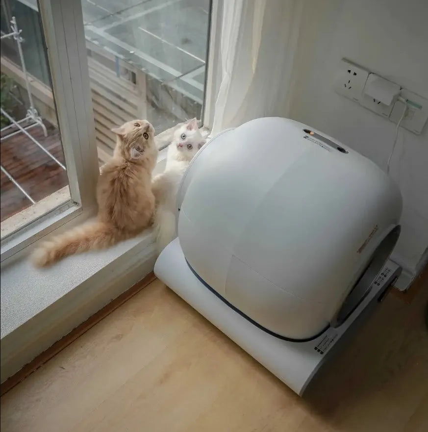 Smart Cat Litter Box for Pets Automatic Cleaning Electric Large Deodorizing Cat Toilet Fully Enclosed Automatic Cat Litter Box
