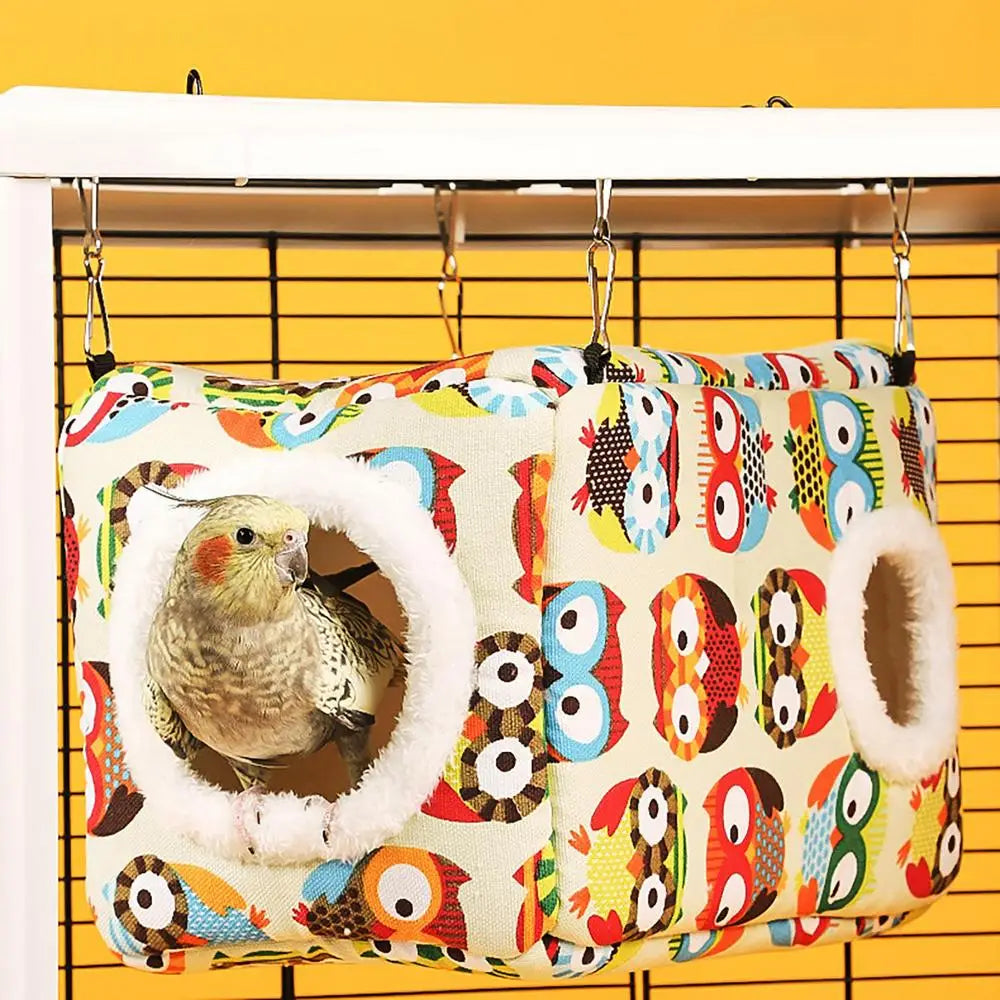 Parrot Warm Nest Thick Bird Bed Warm Snuggle Hut Washable Bird Nest House Parrot Hideway Bed Sleeping Bed For Parrot Parakeet