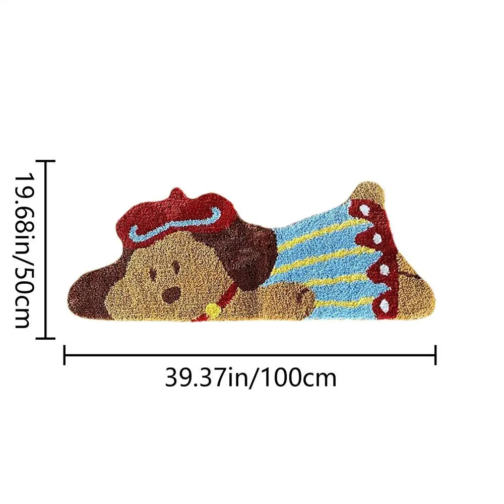 Cat Bathroom Rug Hugging Cat Pattern Plush Bathroom Decor Mat Funny Machine Wash Water Absorbent Thick Shower Rug With Non-Slip