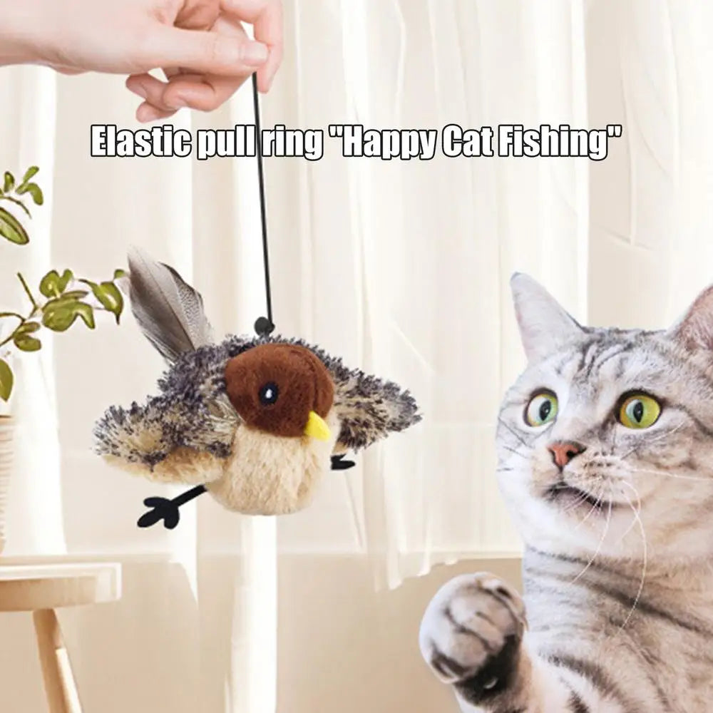 Flappy Bird Interactive Cat Toy USB Rechargeable Pet Cat Plush Toy Flapping Bird Toy Stimulate Hunting Instincts Remote Control