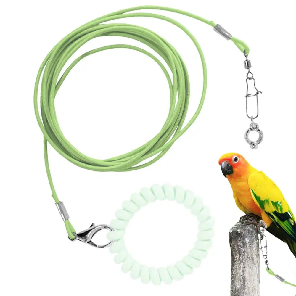 Bird Flying Training Rope Lightweight Pet Parrot Rope For Outdoor Flying Biting-Resistant Bird Training Toy With Ankle Foot Ring