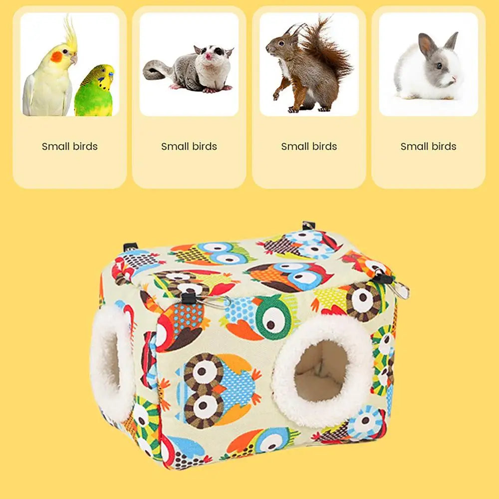 Parrot Warm Nest Thick Bird Bed Warm Snuggle Hut Washable Bird Nest House Parrot Hideway Bed Sleeping Bed For Parrot Parakeet