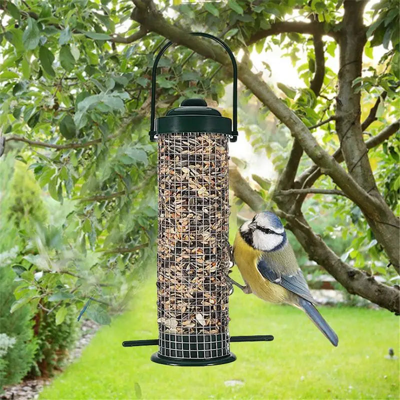 Bird Feeder Standing Dumplings Grease Ball Rack Holder Outdoor Food Dispenser for Tit Small Wild Birds Windproof Rainproof
