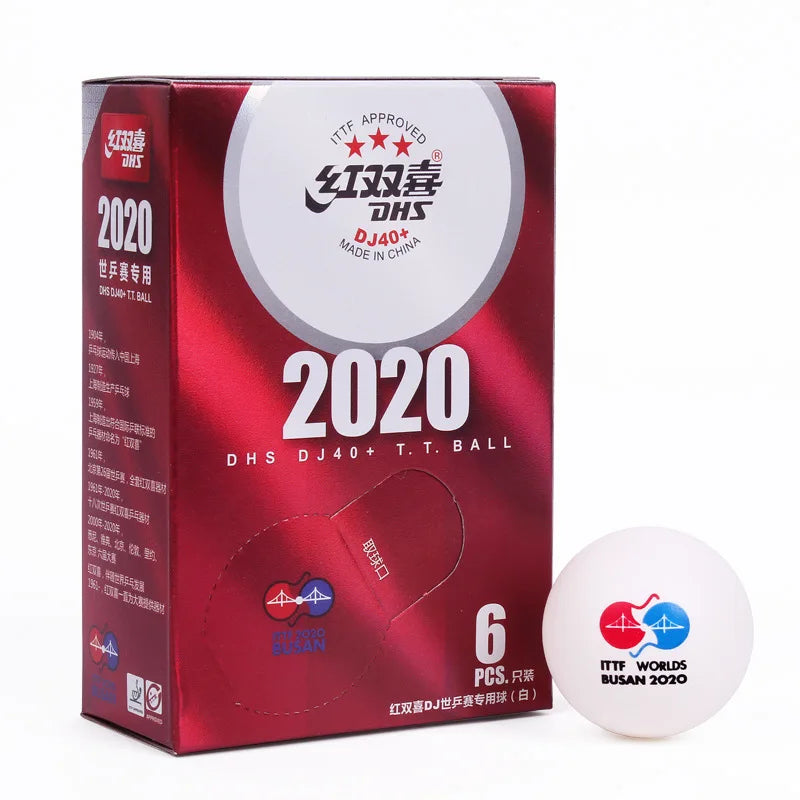 Original DHS D40+ 3 Stars Table Tennis Balls Professional 40+ Seamed Ping Pong Balls  ITTF Standard for WTT Competition