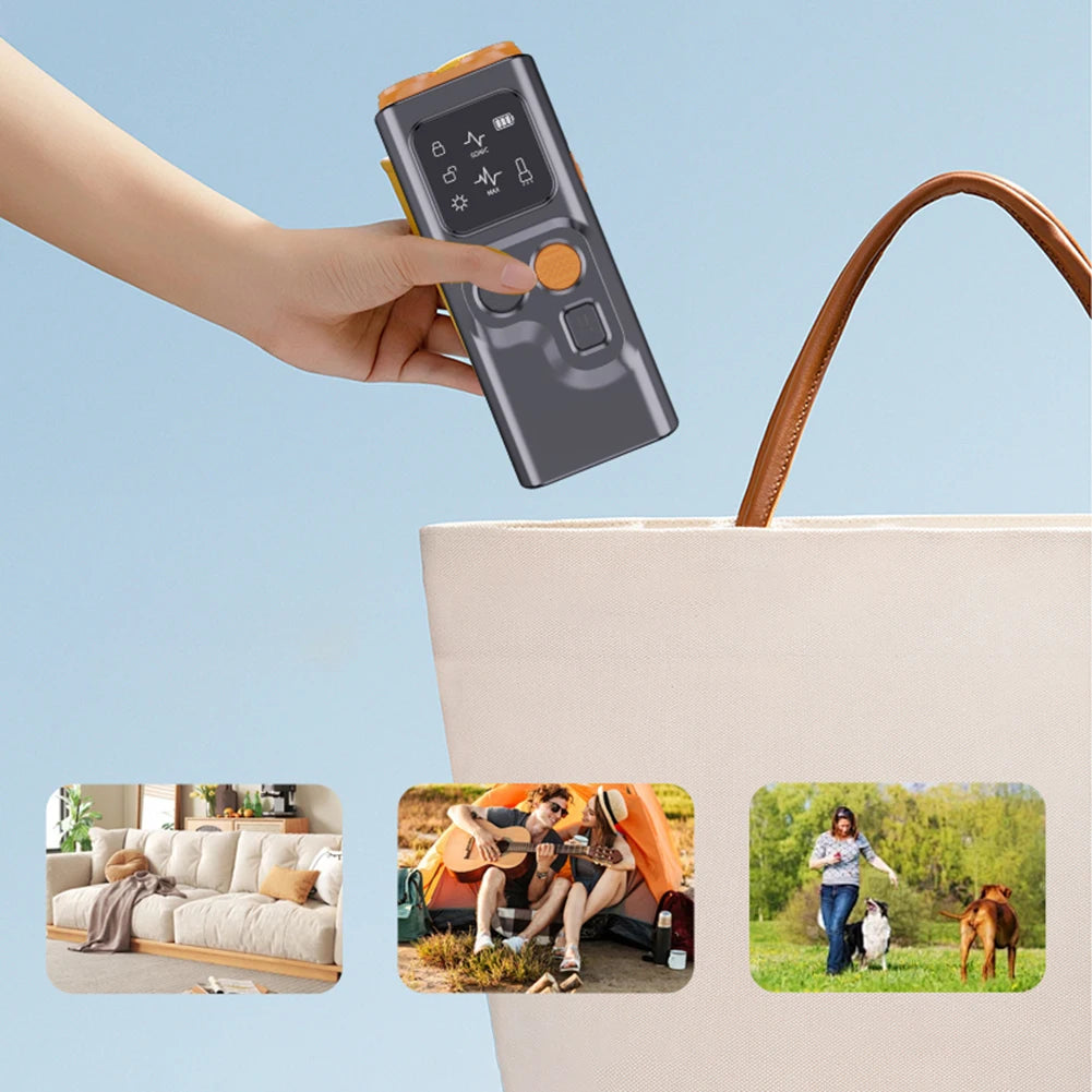 Ultrasonic Dog Bark Deterrent Device with LED Flashlight Rechargeable Pet Dog Repeller Dog Chaser Correct Your Dogs Bad Behavior