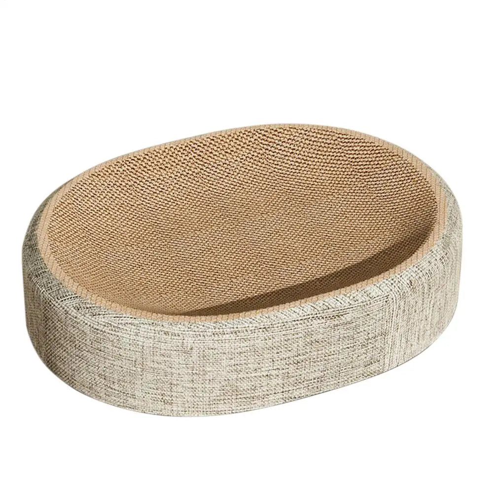Cat Scratcher Oval Cat Scratch Pad Bowl Nest Multifunctional Pet Sleeping Mat Cat Scratcher Pad Pet Bed Durable Cat Scratcher