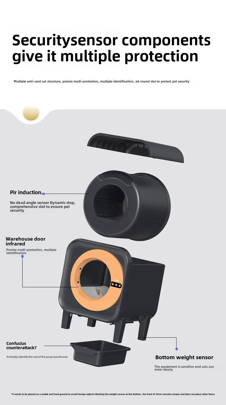 Pet Intelligent Cat Litter Box, Cat Toilet, Electric Cat Litter Box, Large Size, Automatic Feces Shovel, Anti Splash