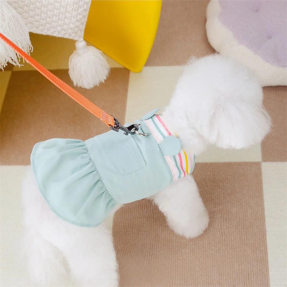 Spring Clothing for Small Dogs Summer Dog Dress Striped Puppy Princess Skirt Cute Dog Cat Dress Pet Dog Costume Apparel