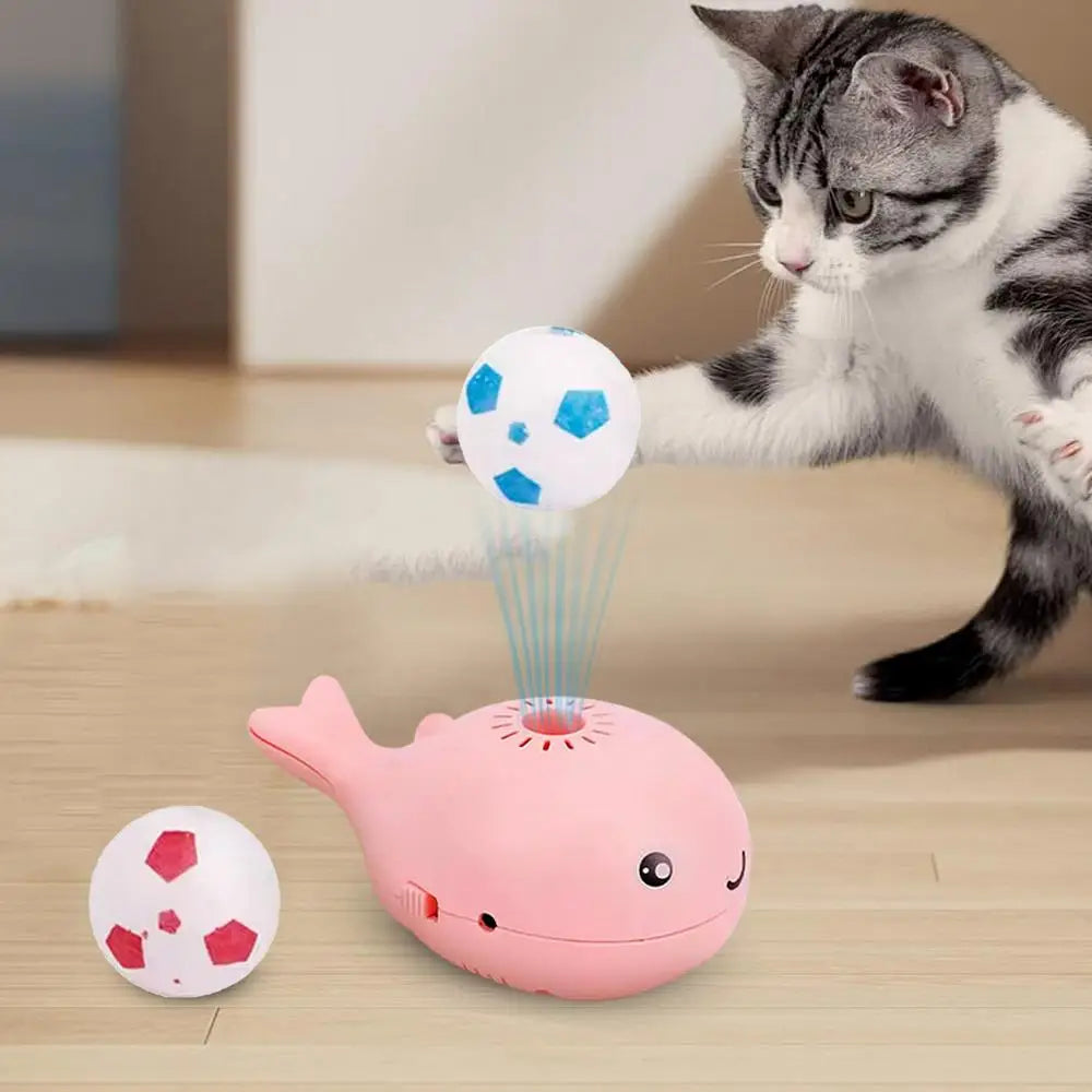 Cat Toys With Balls Whale Soccer Balls Toys For Indoor Cats Electric Moving Ball Cat Toy Keep Cats Entertained Soccer Ball Cat