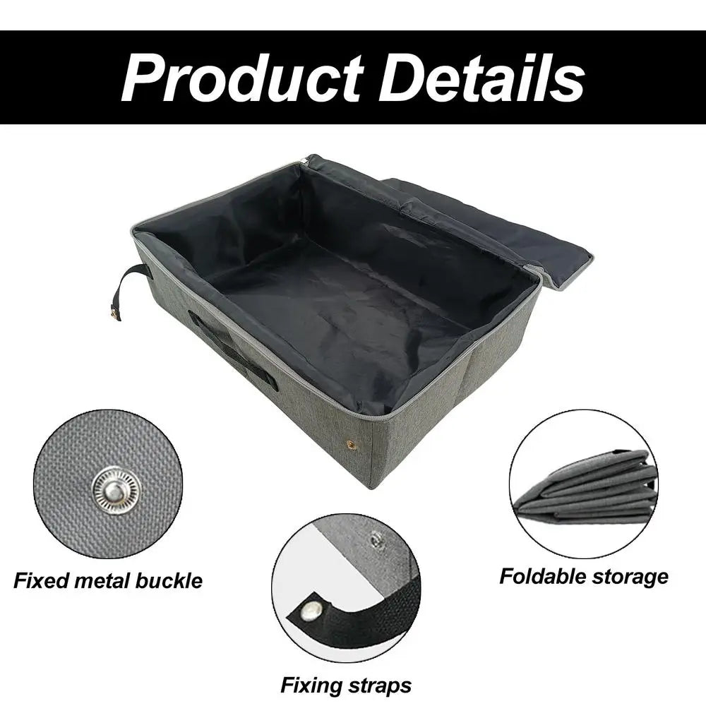 Collapsible Travel Cat Litter Box Portable Collapsible Cat Litter Box Travel Litter Box For Kitties Oxford Cloth  PP Board