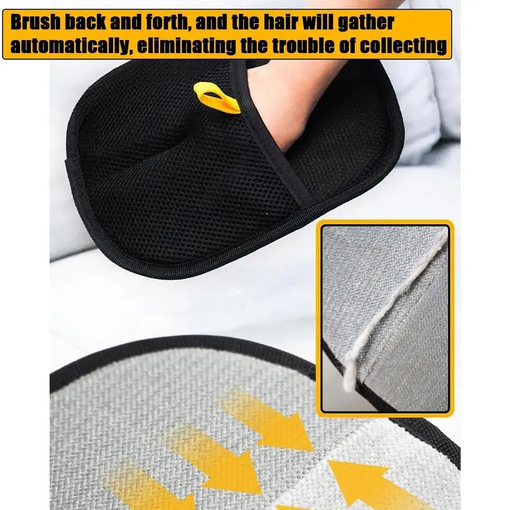 Pet Grooming Gloves Double Sided Pet Brush Gloves Static Dedusting Brush Pet Hair Remover Brush for Small Medium and Large Pets