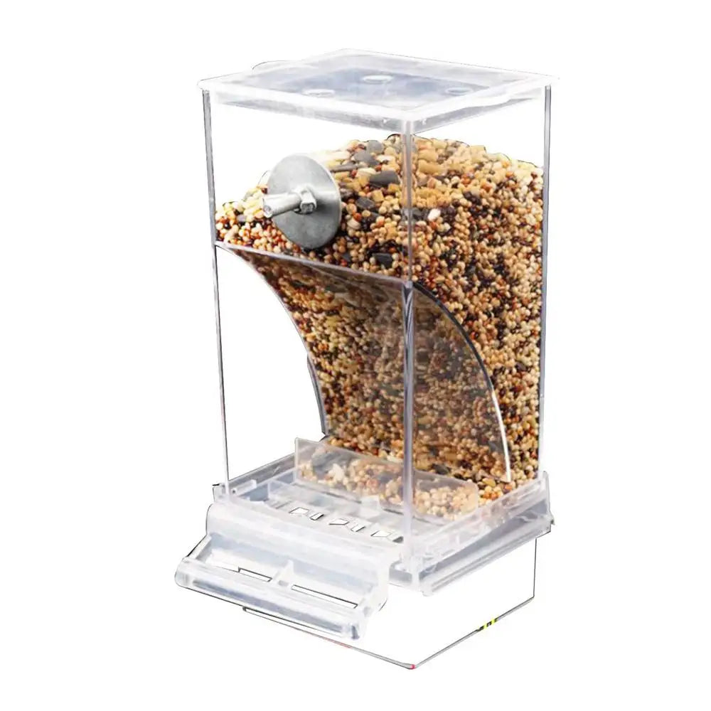 Acrylic Bird Feeders Anti Spill Automatic Parrot Feeder Drinker TransparentParakeet Feeders For Bird Cage Cage Accessories