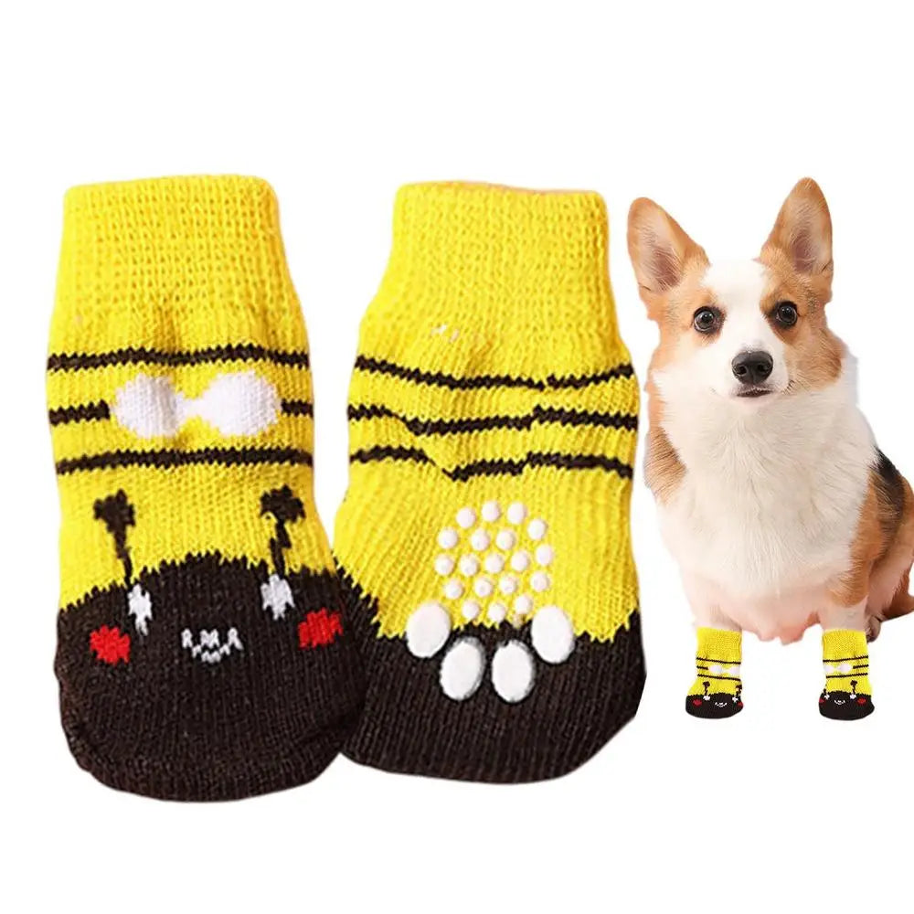 Dog Socks Double Side Large Coverage Non-Slip Dog Boots And Paw Protectors Puppy Doggie Senior Dog Paw Protector Pet Furry