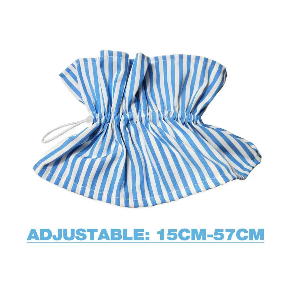 Soft Collar For Cats Polyester Soft Recovery Elizabethan Collar Drawstring Design Comfortable Protective Collar Adjustable Pet