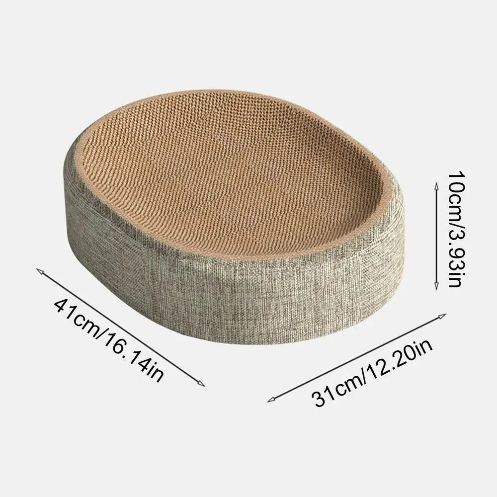Cat Scratcher Oval Cat Scratch Pad Bowl Nest Multifunctional Pet Sleeping Mat Cat Scratcher Pad Pet Bed Durable Cat Scratcher