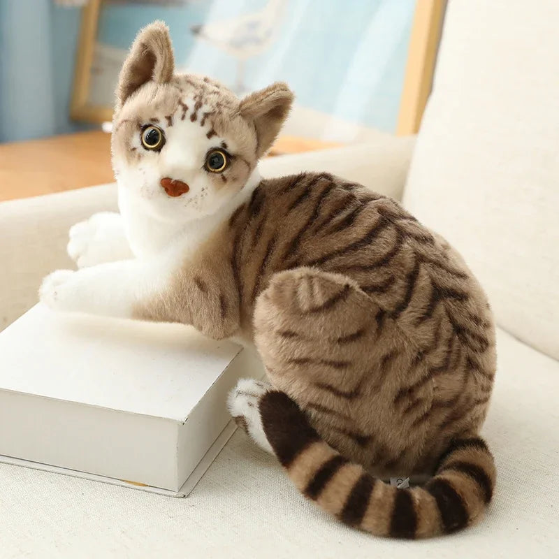 Cat Doll Pet Toys Stuffed Lifelike  Cats Plush Toy Simulation Cute  kitten Dolls  Children Boys and Girls Christmas Presents