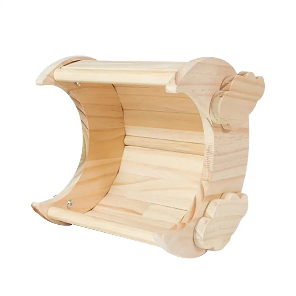 Hamster Wooden House Simple Installation Hideaway Cage Accessories for Lemmings, Gerbils, Rat, Small Pet, Chinchilla Fun Toys