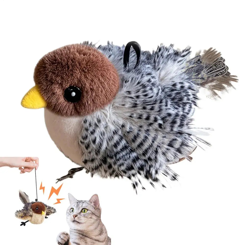 Flappy Bird Interactive Cat Toy USB Rechargeable Pet Cat Plush Toy Flapping Bird Toy Stimulate Hunting Instincts Remote Control