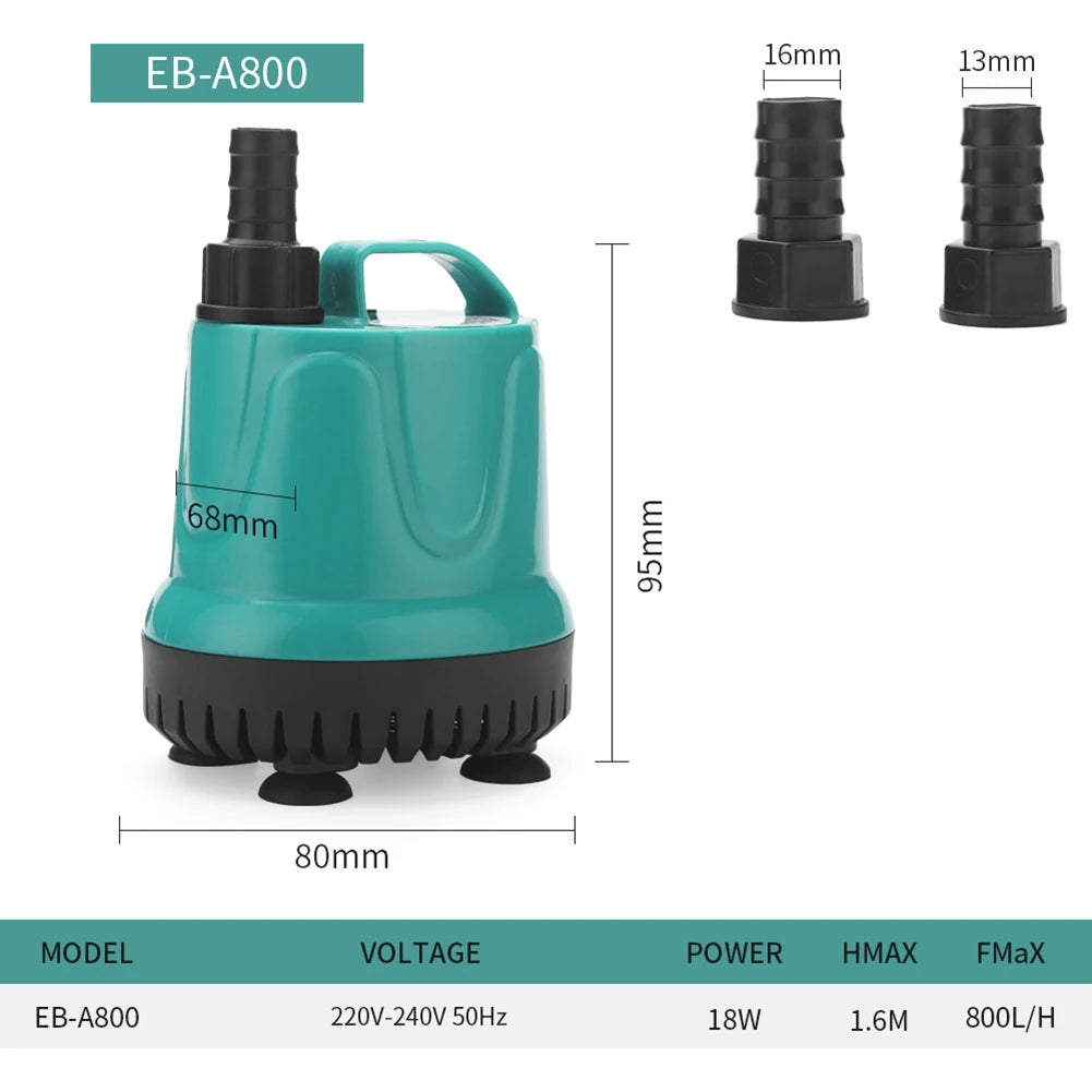 40w 60w 90w Ultra-Quiet Submersible Water Fountain Pump Filter Fish Pond Aquarium Water Pump Tank Fountain 220V 240V