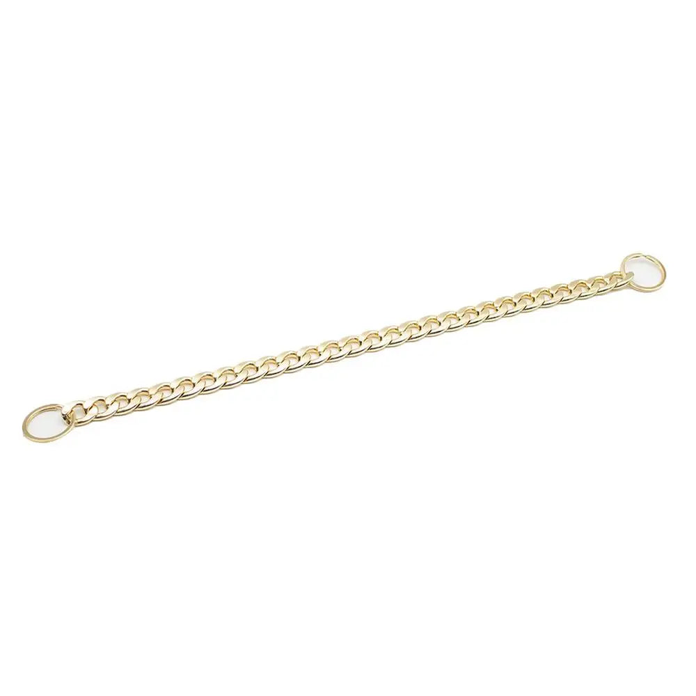 Metal Dogs Training Choke Chain Collars Luxury Pet Dog Collar Gold Chain Collar Necklace for Bulldog Small Medium Dogs
