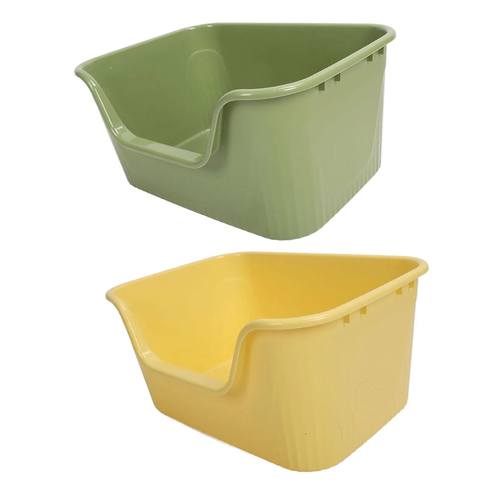 Large Cat Litter Box High Sides Anti Splashing Easy to Clean Simple Look Open Cat Litter Box for Large Cats Large Cat Litter Box