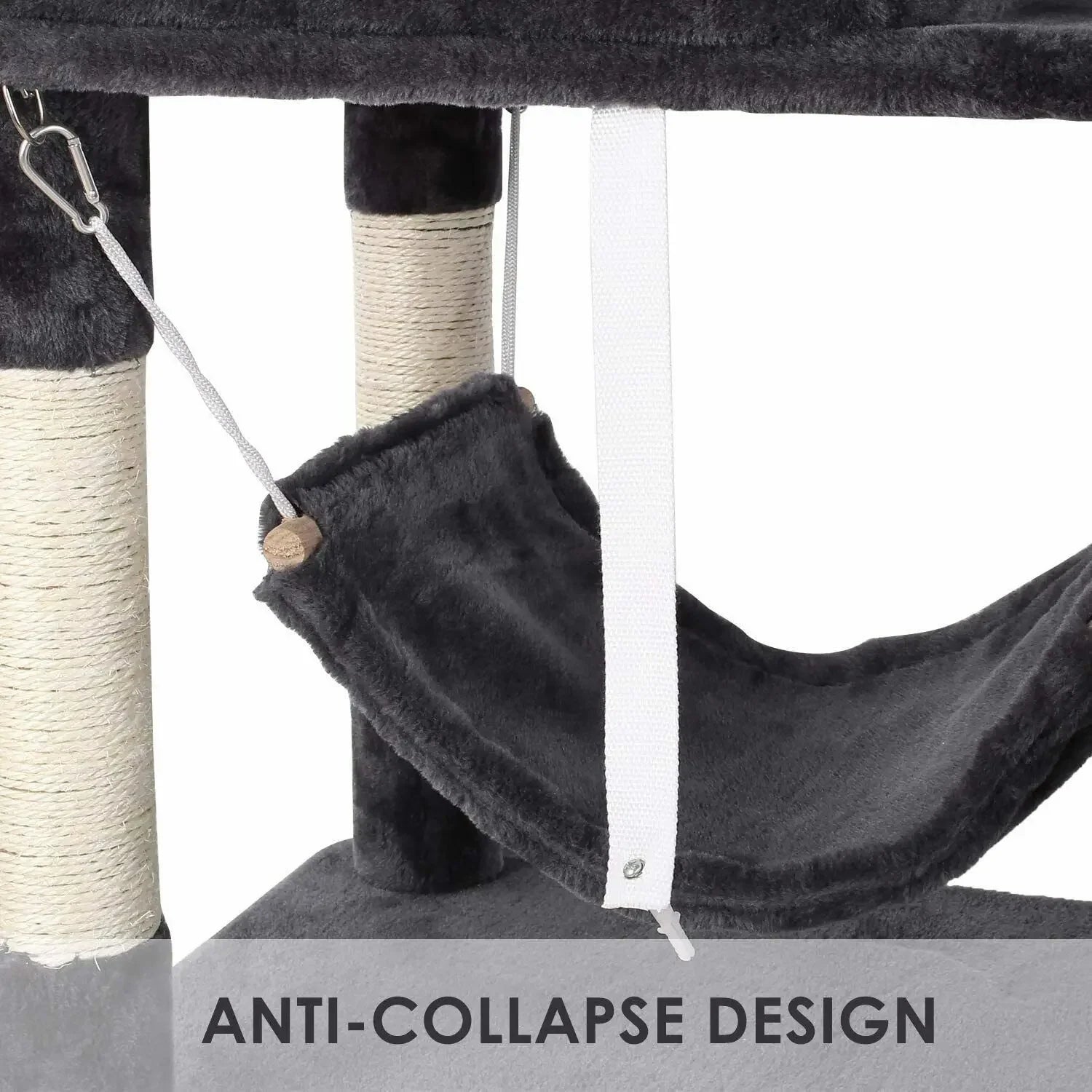 Cat Tree 170cm Tower Condo Furniture Scratch Post for Kittens Pet House Play for Indoor Cats, Plush Multi-Level Cat Condo