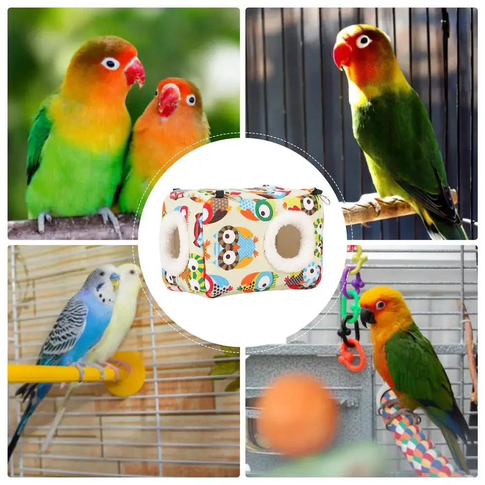 Parrot Warm Nest Thick Bird Bed Warm Snuggle Hut Washable Bird Nest House Parrot Hideway Bed Sleeping Bed For Parrot Parakeet